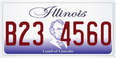 IL license plate B234560