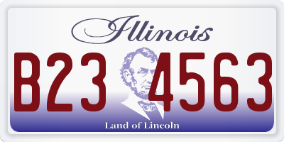 IL license plate B234563