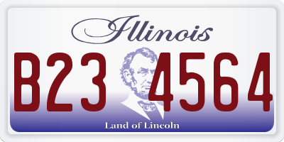IL license plate B234564