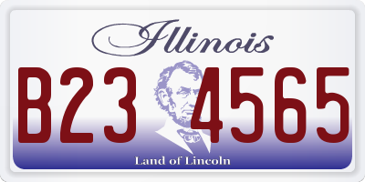 IL license plate B234565