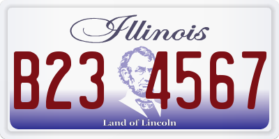 IL license plate B234567
