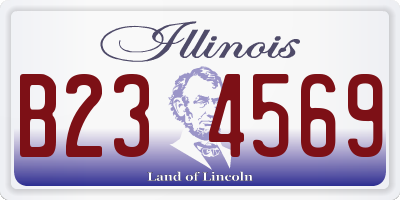 IL license plate B234569