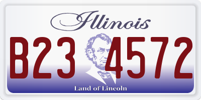 IL license plate B234572