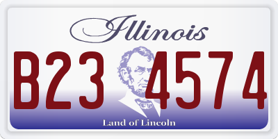 IL license plate B234574
