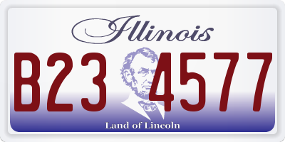 IL license plate B234577