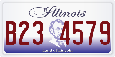 IL license plate B234579
