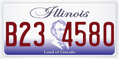 IL license plate B234580