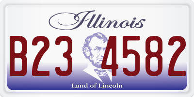 IL license plate B234582