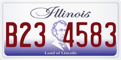 IL license plate B234583