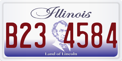 IL license plate B234584