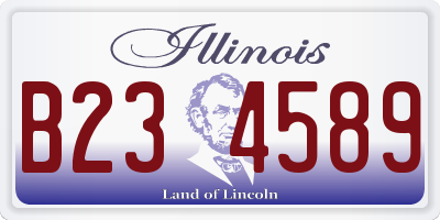 IL license plate B234589