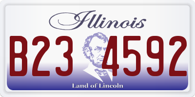 IL license plate B234592