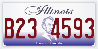 IL license plate B234593