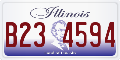 IL license plate B234594
