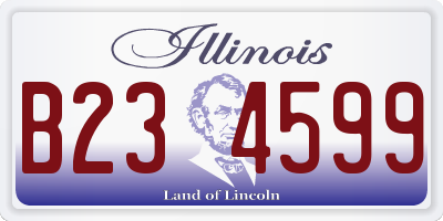 IL license plate B234599