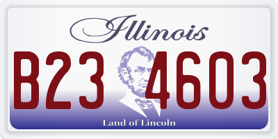 IL license plate B234603