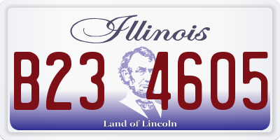 IL license plate B234605