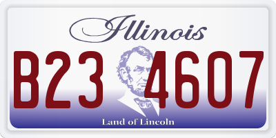 IL license plate B234607