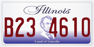 IL license plate B234610