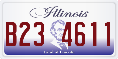 IL license plate B234611