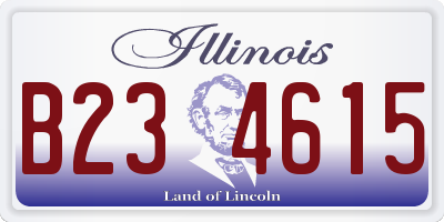IL license plate B234615