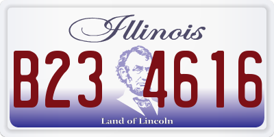 IL license plate B234616