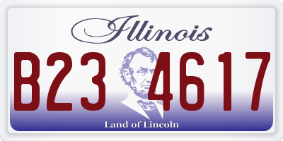 IL license plate B234617