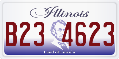 IL license plate B234623
