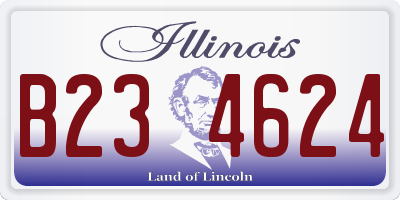 IL license plate B234624