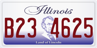 IL license plate B234625