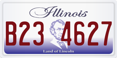IL license plate B234627