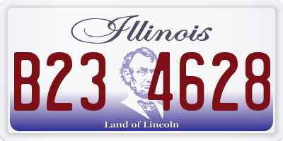 IL license plate B234628