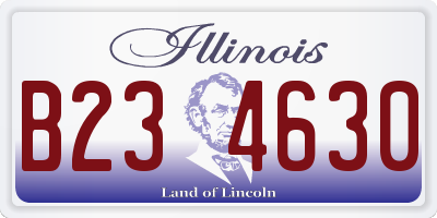 IL license plate B234630