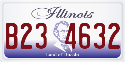 IL license plate B234632