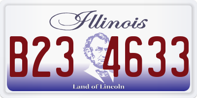 IL license plate B234633
