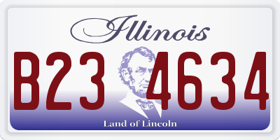IL license plate B234634