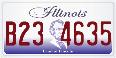 IL license plate B234635