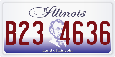 IL license plate B234636