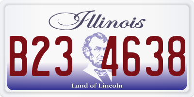 IL license plate B234638