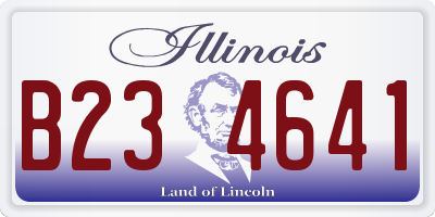 IL license plate B234641