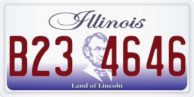 IL license plate B234646