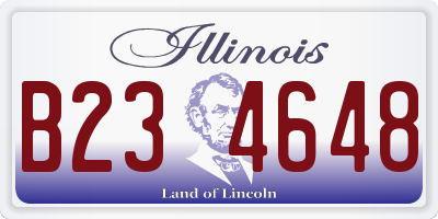IL license plate B234648