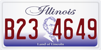 IL license plate B234649