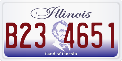 IL license plate B234651