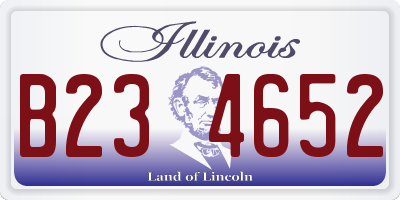 IL license plate B234652