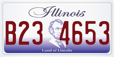 IL license plate B234653
