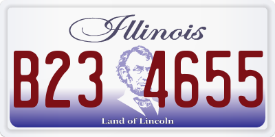 IL license plate B234655