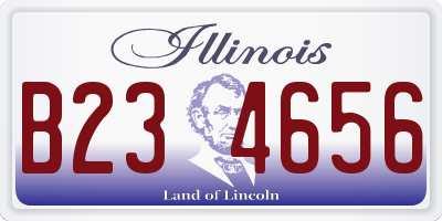 IL license plate B234656