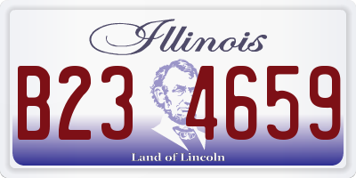 IL license plate B234659