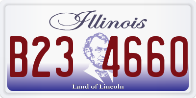 IL license plate B234660